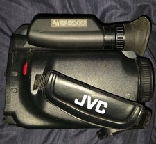 JVC GR-AX5 Compact VHS VHS-C Handheld Camcorder SD 8x Zoom Viewfinder Black/Gray