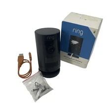 Ring 5UM7E5 Stick Up Cam Indoor/Outdoor HD Security Camera - Black #UM7715 AD