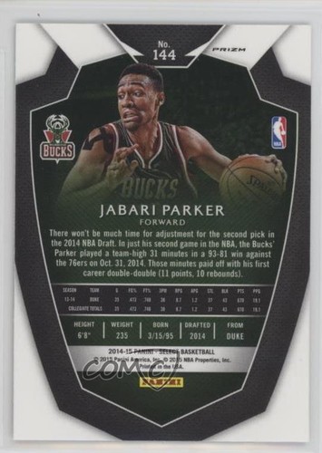 2014-15 Panini Select Premier Level Silver Prizm Jabari Parker #144 Rookie RC - 第 2/4 張圖片