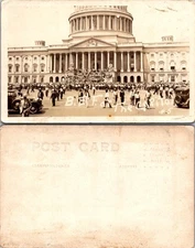 RPPC Capitol Building Group Photo Real Postcard