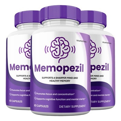 Memopezil Capsules, Max Strength, Memo Pezil for Clarity and Health (3 Pack)