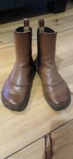 Barfuß Stiefel ZAQQ Damen 41 Leder braun 