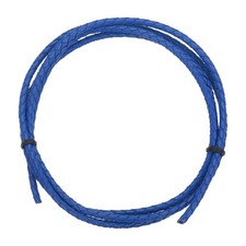 Braided Leather Cord, 4mm 1.1 Yard for Jewelry Making, Blue, 1m