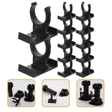 24Pcs Reusable Kitchen Plinth Clips Cabinet Leg Leveler Clips Black PP