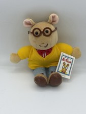 1995 Eden Arthur Doll Plush Toy Marc Brown PBS With Tags 10 Glasses Red Bow
