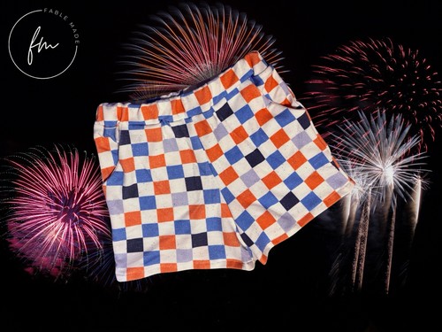 4T Kids Checkered Handmade Shorts With Pockets