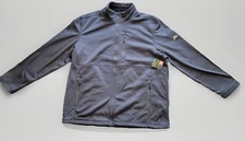 Ozark trail mens Large softshell jacket gray zip pockets fleece lined NWT
