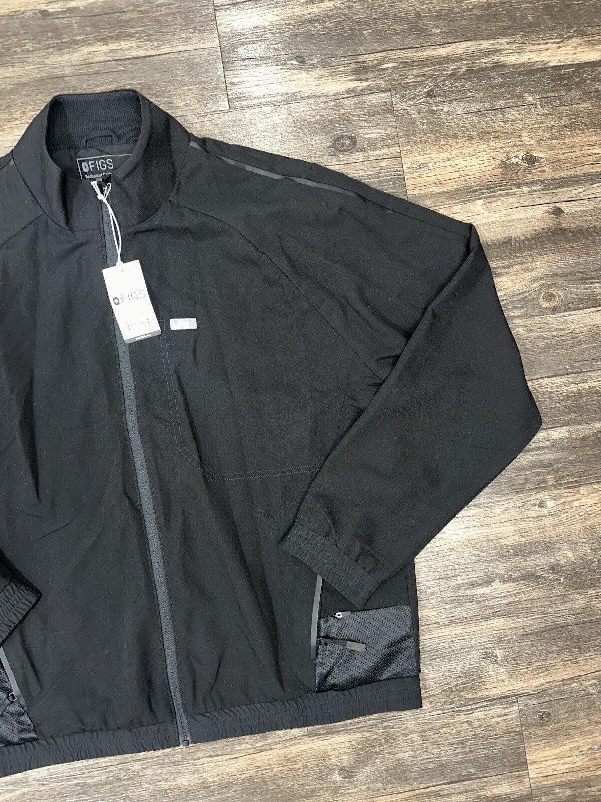 FIGS Cobaki Mens Performance Scrub Jacket XL Black Full Zip Medical Technical Co image 2