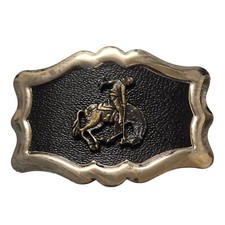 Bronc Rider Belt Buckle Rodeo Cowboy Horse Western Wear Vintage