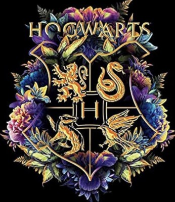 GEDRUCKT UND VERSCHICKT HARRY POTTER HELLES WAPPEN GEZÄHLT KREUZSTICHMUSTER