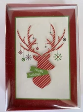 CHRISTMAS GREETING CARDS XMAS REINDEER HOLIDAYS PAPER MAGIC GROUP NEW SEALED