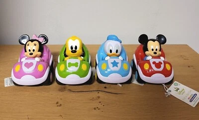 Disney Baby Auto Spielzeug Pull&Go Cars Aufziehauto Micky Minnie Clementoni NEU