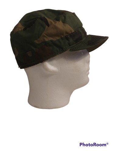 Proper Intl Inc Woodland Camoflage BDU Cap Camoflage Pattern Printed Sz 7 1/4 - Bild 2 von 11