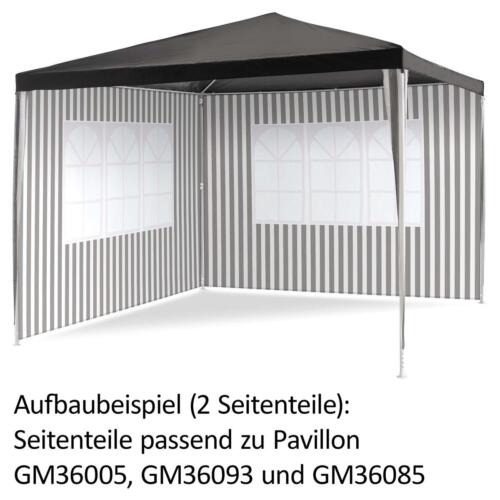 2 Seitenteile mit Fenster anthrazit für Pavillon Partyzelt PE 100 g/m² Zeltplane - Bild 3 von 7