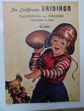 1938 Football 14 SIGNATURES Oregon vs California Vic Bottari Hank Nilsen