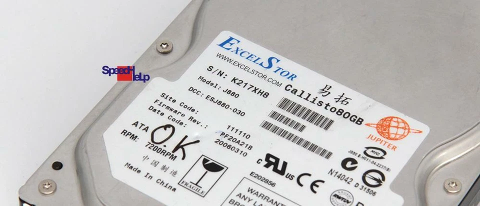 ExcelStor Callisto 80GB J880 ESJ880-030 HDD Hard Drive Hard Disk Ide Pata Ata - Image 2 of 3