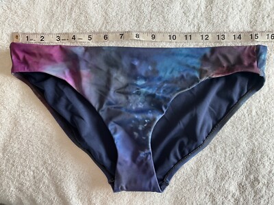 Athleta NWOT M 10 Supernova Tie Dye Med Seat Bottom Bikini Swim 571998  Multi