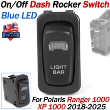 For Polaris Ranger XP 1000 On/Off Dash Switch LIGHT BAR Blue LED 2018-2025 2024
