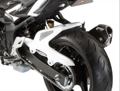 Suzuki GSR750 2011-2016 Glanz Weiß & Silber Mesh Rear Hugger Powerbronze