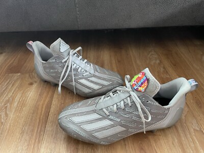 Size 10.5 Adidas Adizero Big Mood Silver Grey Mens Football Cleats GY4380 Adidas Adizero Big Mood Silver Football Cleats Shoe Men  main image 4