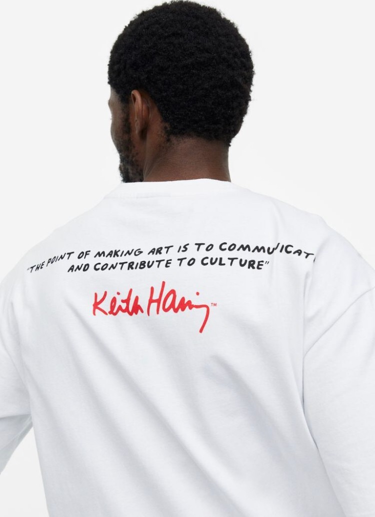 激レア RUNTHEM Keith Haring party Tシャツ NEW Rare Limited Run H&M x Keith Haring Unusual Relaxed Fit