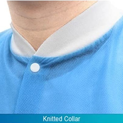 Case of 50 Disposable Lab Jackets, Unisex Hip-Length Lab Coats 45gsm M-2XL