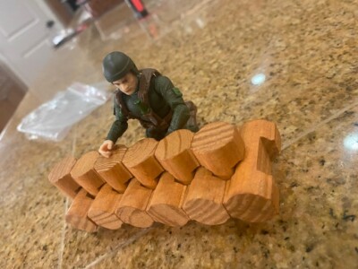 Wooden Log GI JOE COBRA 1/18 SCALE SENTRY POST CHECK POINT BARRIER BLOCKADE