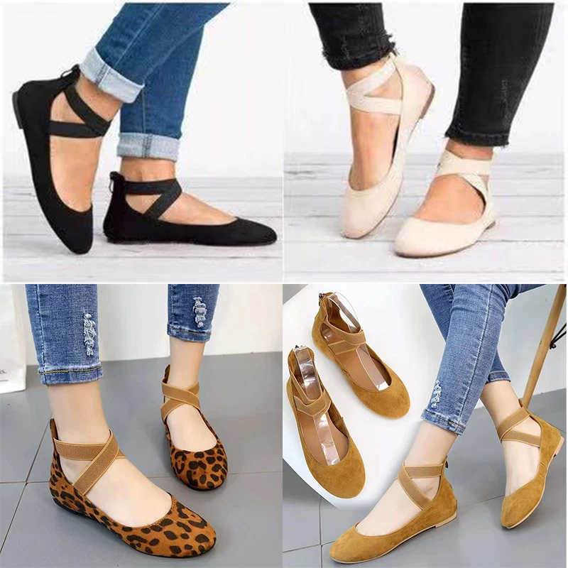 Flat dress shoes with ankle best sale strap