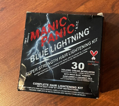 Manic Panic Blue Lightning Super Strength Hair Lightening Kit 30 Cream Developer