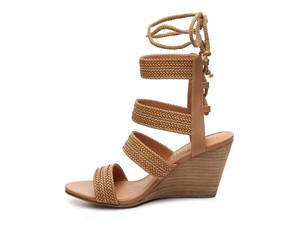 beige lace up sandals