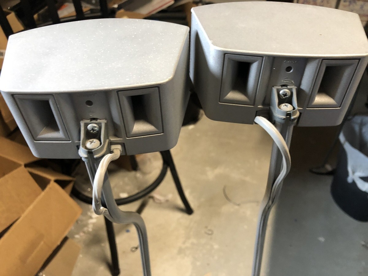 2 Bose 321 Gs /Gsx Series Il / Ill Gemstone Speakers Silver With