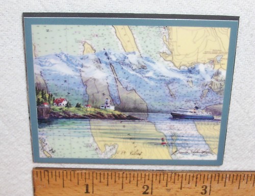 ALASKA'S BRENDA SCHWARTZ ""PT. IMÁN RETRO"" IMPRESIÓN MARINA EN UN IMÁN DE 3 1/2"" X 2 1/2 - Imagen 2 de 8