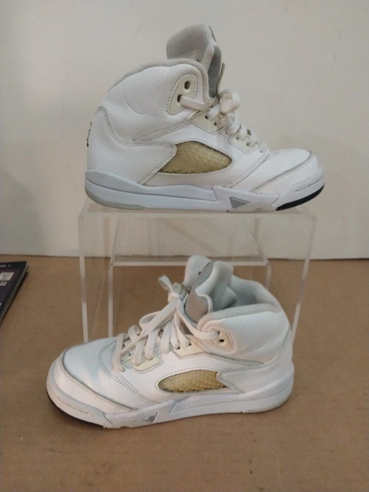 Nike Air Jordan 5 Blanco Metálico Retro PS BP Talla 13C 440889 130 Foto 2 de 4