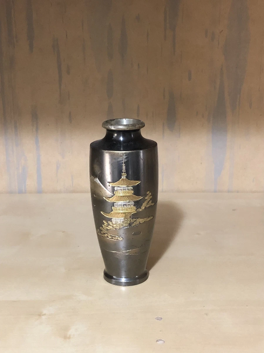 铜金色日本古董花瓶| eBay