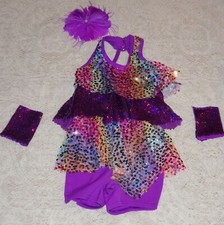  Dance Halloween Costume - Girls XSC NEW Jazz/Tap  Purple Multi
