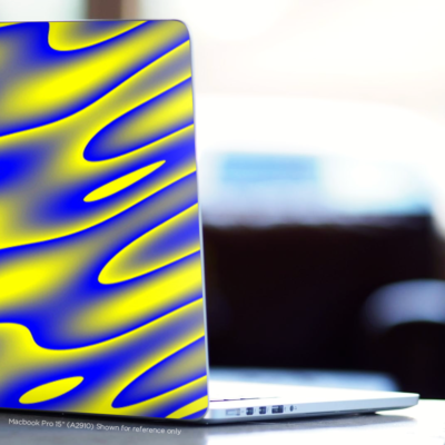 Skin Itsaskin Pour MacBook Pro 15 Pouces Retina Touch Bar – Neon Color Swirl Glass
