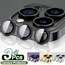 Camera Protector For For iPhone 16 15 Pro Max 14 13 12 Metal Lens Tempered Glass