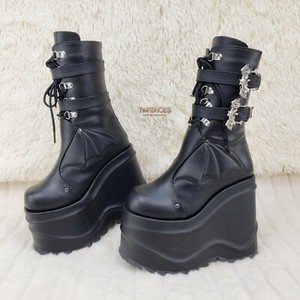 bat wing platform boots