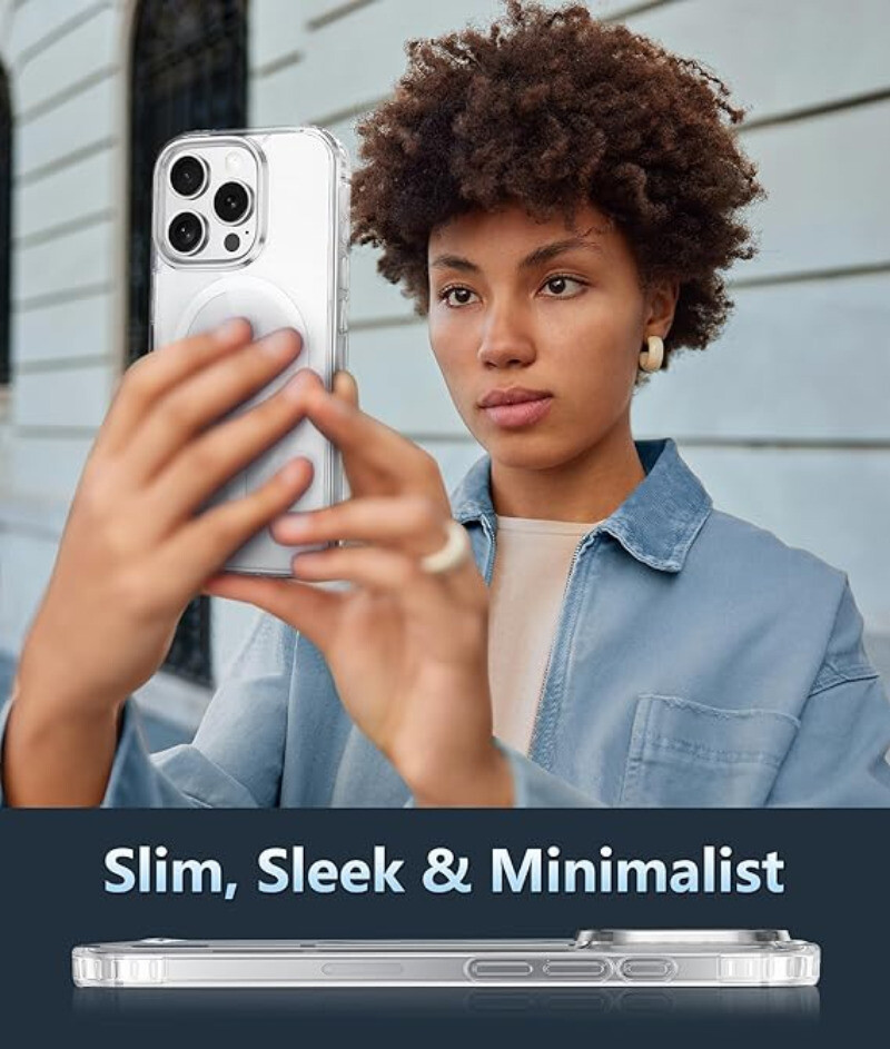 For iPhone 16 15 14 13 Pro Max Case Clear NonYellowing Shockproof