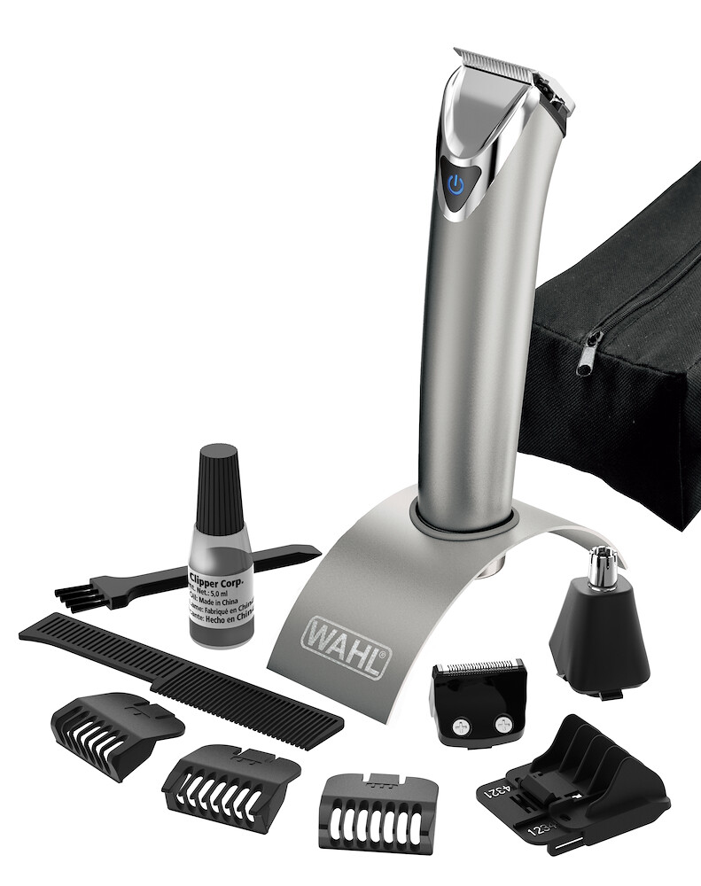 WAHL 09818116 REGOLA BARBA RICARICABILE STAINLESS STEEL TRIMMER LITIO ION+