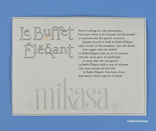 Mikasa SACHET, Set/s of 4 Luncheon Plates MINT/UNUSED Condition! Le Buffet W/Box - Picture 6 of 6