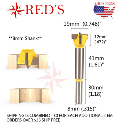 19MM Carbide Tipped Hinge drill bit Jig Boring Hole Saw Cutter Forstner REDS