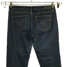 Calvin Klein Straight Jeans Women Size 29 Dark Wash Blue 5 Pocket FLAW
