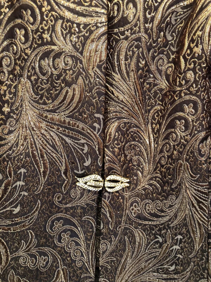 Шикарная бронзовая и золотая куртка из 2 предметов с подходящим верхом - Изображение 2 из 4