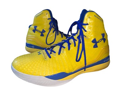 Under Armour Clutchfit Drive Curry 2014 Men Sz 15 Yellow Blue