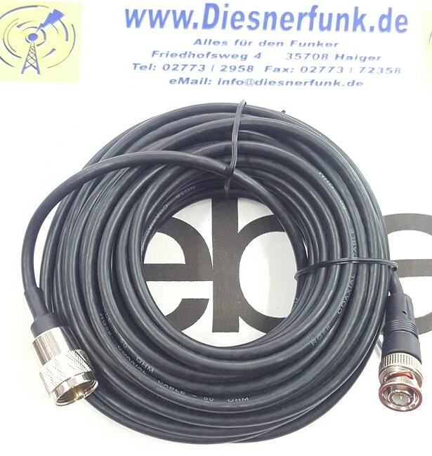 GOOBAY 5 m RG 58 KOAX KABEL PL > BNC Stecker Funk Scannerantenne EUROSTICK MULTISCAN