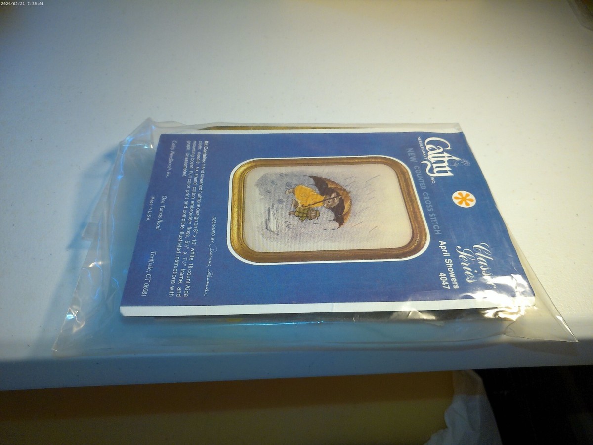 APRIL SHOWERS a Cathy Needlecraft Inc. Counted Cross Stitch Kit