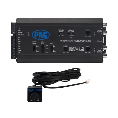 Convertidor De Salida De Línea PAC De 2 Canales - 50W De Potencia Ajustable | Para Sistemas De Audio En Coche