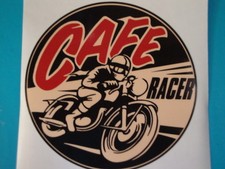 2 CAFE RACER STICKERS  KAWASAKI  MOTORBIKE HELMET YAMAHA HONDA IOM TT RACES