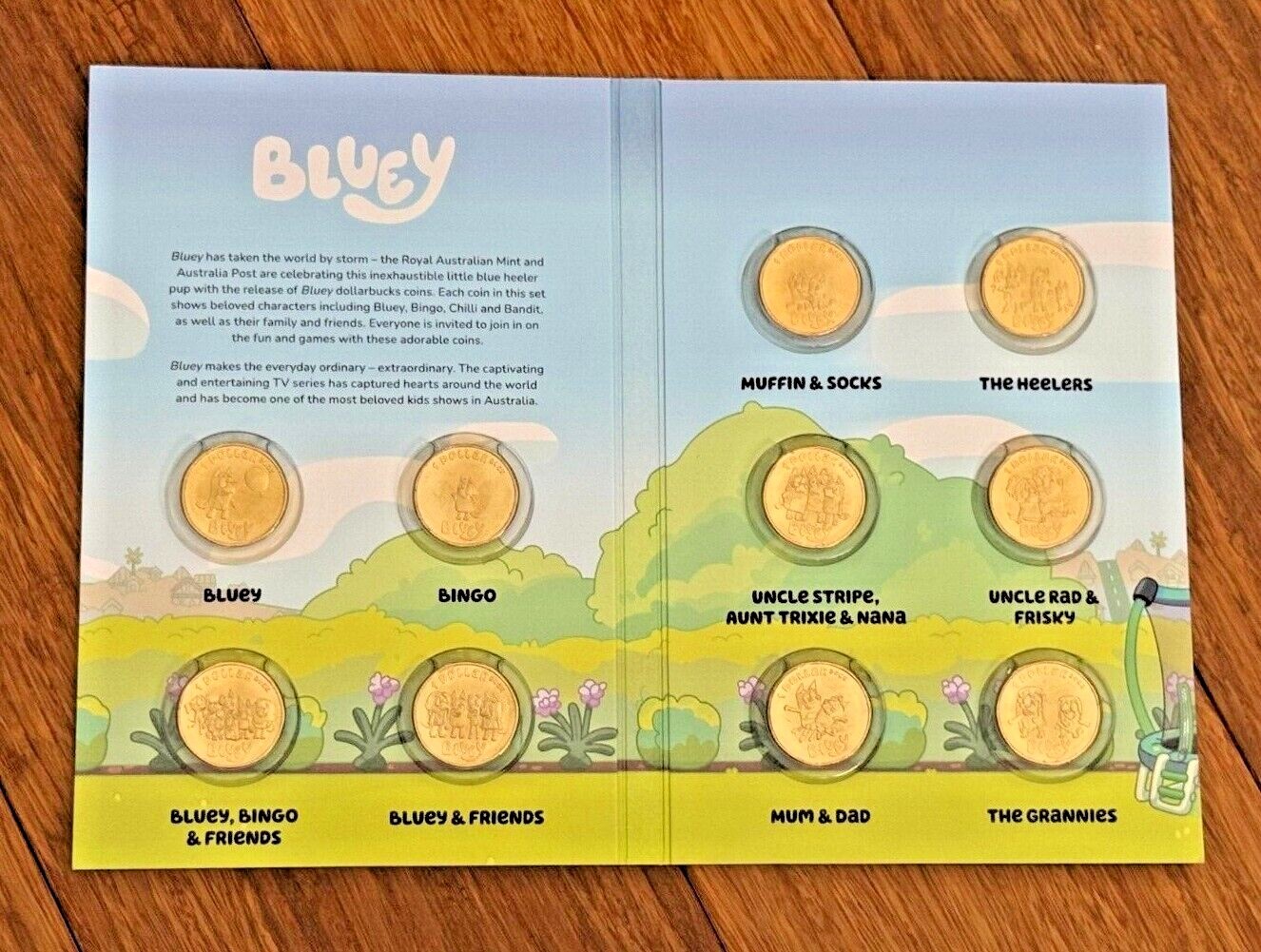 Bluey - Complete 10-Coin Set  in Folder/Case 2024